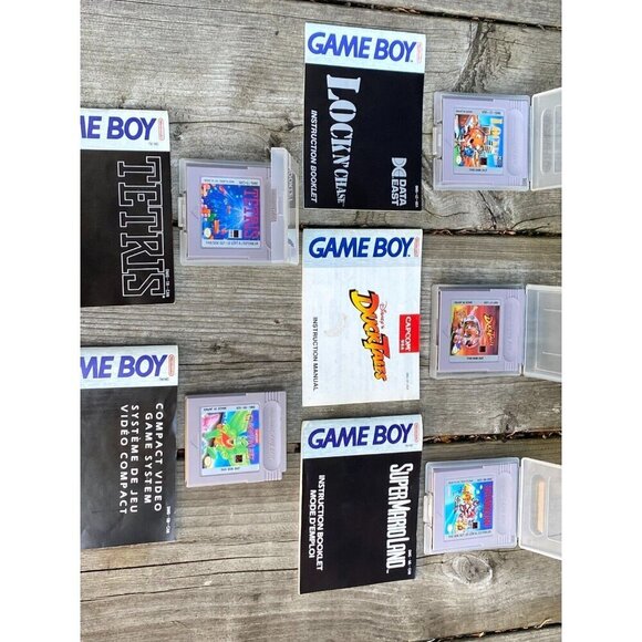 Original Nintendo Game Boy Console Bundle Lot W/ 5 Games, Vintage Case & Manuals - Picture 7 of 7